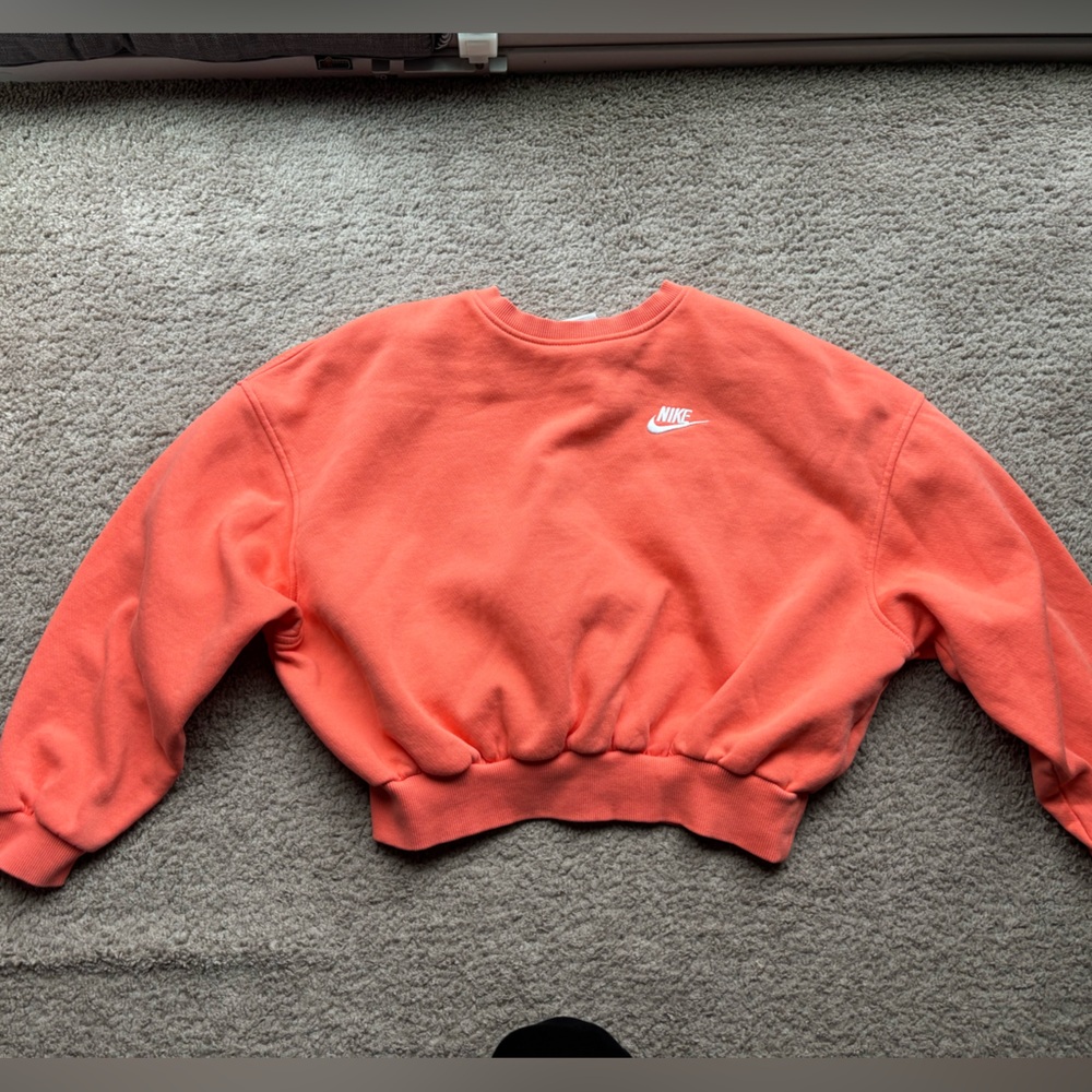 Nike Women's Vibrant Coral Crew Neck Sweater